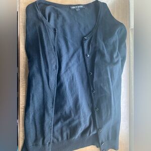 Cable & Gauge Black Cardigan Sweater